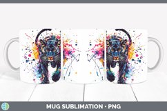 GorgeousWatercolor Splash Mug Wrap design.