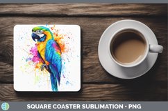 GorgeousWatercolor Splash Square Coaster design.