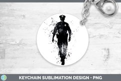 GorgeousWatercolor Splash Keychain design.