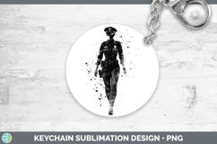GorgeousWatercolor Splash Keychain design.