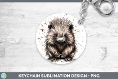 GorgeousWatercolor Splash Keychain design.