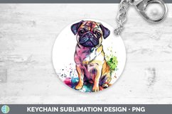 GorgeousWatercolor Splash Keychain design.