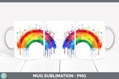 GorgeousWatercolor Splash Mug Wrap design.