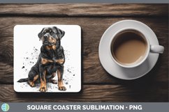 GorgeousWatercolor Splash Square Coaster design.