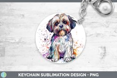 GorgeousWatercolor Splash Keychain design.
