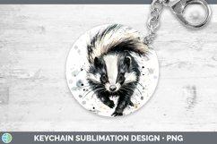 GorgeousWatercolor Splash Keychain design.