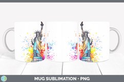 GorgeousWatercolor Splash Mug Wrap design.