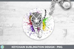 GorgeousWatercolor Splash Keychain design.