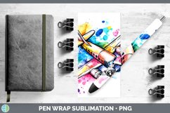 GorgeousWatercolor Splash Toy Pen Wrap design.