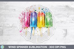 GorgeousWatercolor Splash Toy Wind Spinner design.