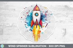 GorgeousWatercolor Splash Toy Wind Spinner design.