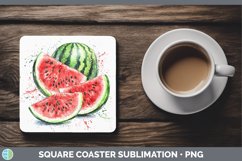 GorgeousWatercolor Splash Square Coaster design.