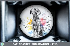 GorgeousWatercolor Splash Car Coaster design.