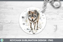 GorgeousWatercolor Splash Keychain design.
