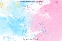 Watercolor stains of pastel colors