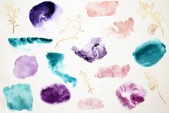 Watercolor &amp; Gold Decorative Elements - PNG Overlays Product Image 3