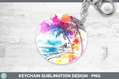 GorgeousWatercolor Splatter Keychain design.