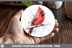 GorgeousWatercolor Splatter Round Coaster design.