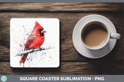 GorgeousWatercolor Splatter Square Coaster design.