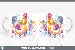 GorgeousWatercolor Splatter Mug Wrap design.
