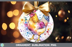 GorgeousWatercolor Splatter Ornament design.