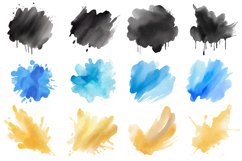 Watercolor Splatter Clipart Bundle, 48 PNG Designs Product Image 5