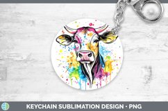 GorgeousWatercolor Splatter Keychain design.