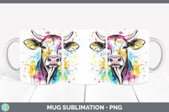 GorgeousWatercolor Splatter Mug Wrap design.