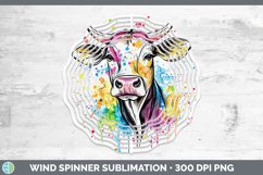 GorgeousWatercolor Splatter Wind Spinner design.
