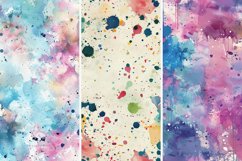Watercolor Splatter Digital Paper Bundle Product Image 3