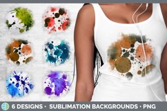 Bundle of six Watercolor Splatter grunge sublimation Splatters.