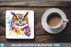 GorgeousWatercolor Splatter Square Coaster design.