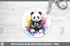 GorgeousWatercolor Splatter Keychain design.