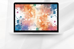 Watercolor Splatter Digital Paper Bundle Product Image 4