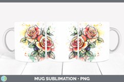 GorgeousWatercolor Splatter Mug Wrap design.