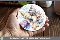 GorgeousWatercolor Splatter Round Coaster design.