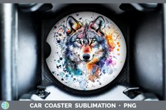 GorgeousWatercolor Splatter Car Coaster design.