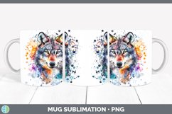 GorgeousWatercolor Splatter Mug Wrap design.