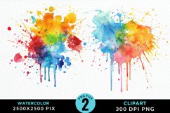 Watercolor Splotch Illustration Clipart Product Image 1