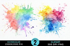 Watercolor Splotch Exquisite Clipart Product Image 1
