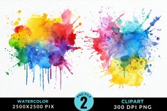 Watercolor Splotch Exquisite Clipart Product Image 1
