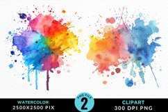 Watercolor Splotch Exquisite Clipart Product Image 1