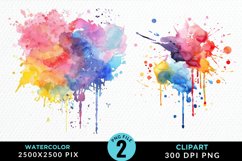 Watercolor Splotch Illustration Clipart Product Image 1
