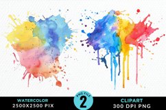 Watercolor Splotch Illustration Clipart Product Image 1