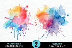 Watercolor Splotch Exquisite Clipart Product Image 1
