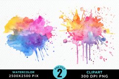 Watercolor Splotch Illustration Clipart Product Image 1