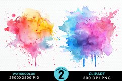 Watercolor Splotch Illustration Clipart Product Image 1