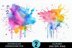 Watercolor Splotch Exquisite Clipart Product Image 1