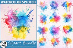 Watercolor Splotch Clipart Bundle Product Image 1
