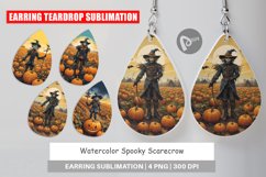 Earring Teardrop Watercolor Scarecrow Product Image 1